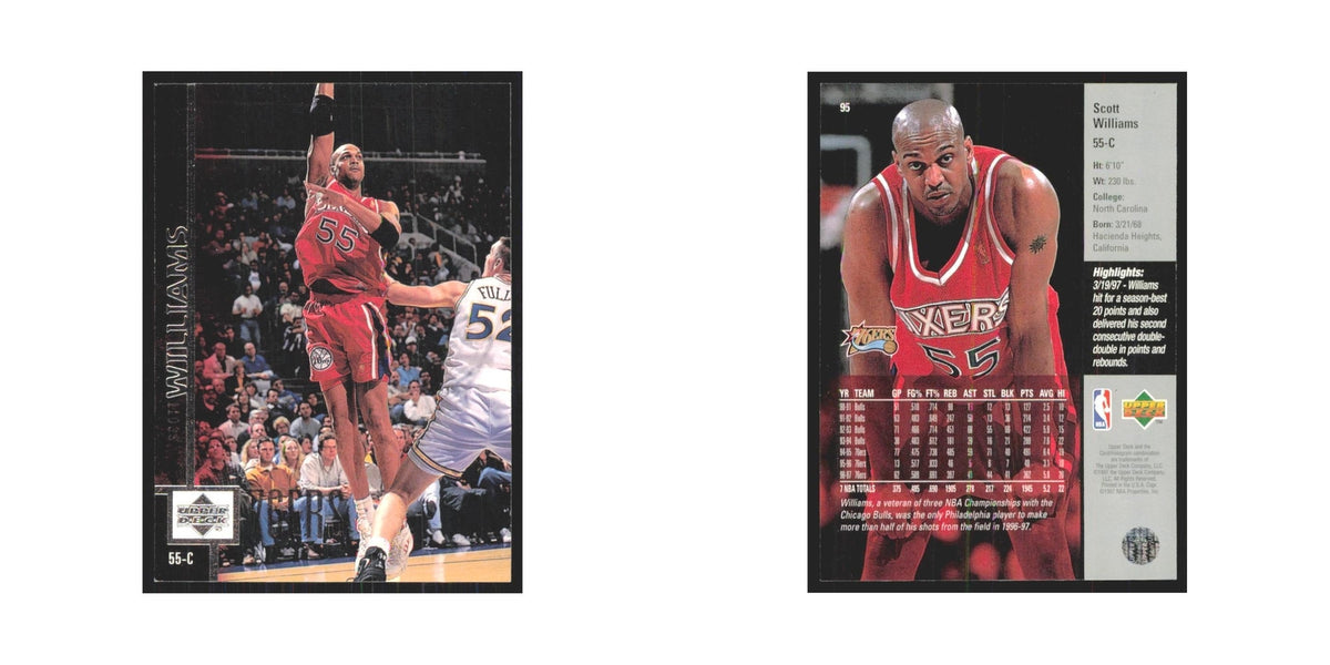 Scott Williams 1997 Upper Deck #95 Philadelphia 76ers Basketball Card NM