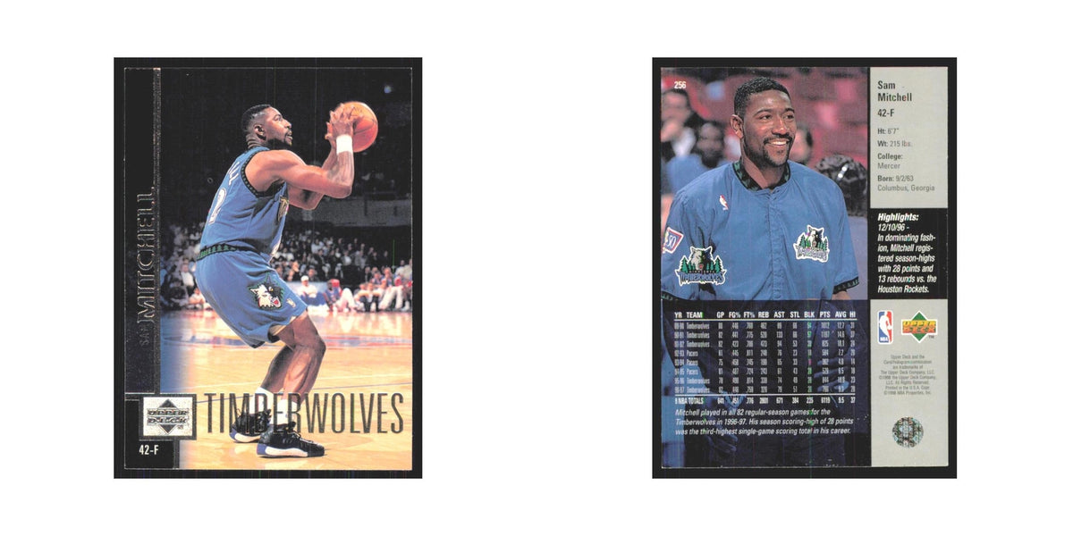 Sam Mitchell 1997 Upper Deck #256 Minnesota Timberwolves Basketball Card NM