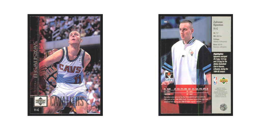 Zydrunas Ilgauskas 1997 Upper Deck #199 Cleveland Cavaliers Basketball Card NM