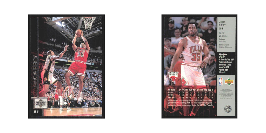 Jason Caffey 1997 Upper Deck #14 Chicago Bulls Basketball Card NM