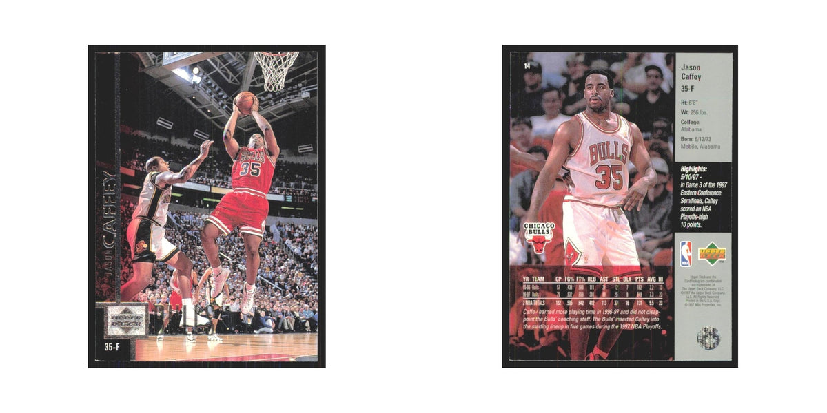 Jason Caffey 1997 Upper Deck #14 Chicago Bulls Basketball Card NM