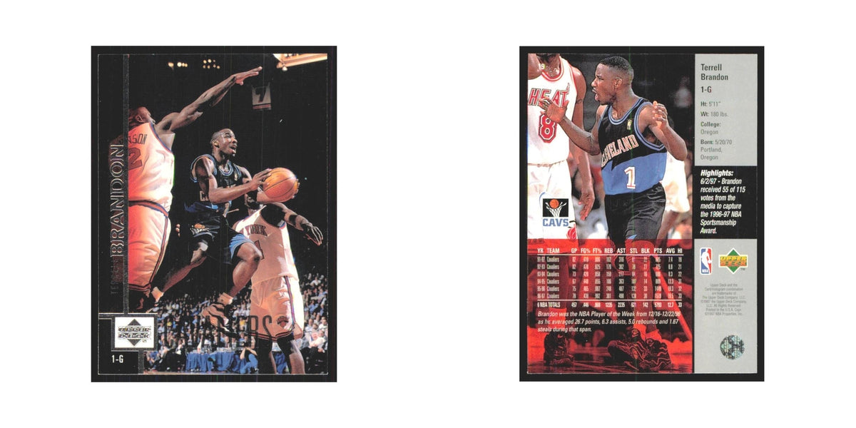 Terrell Brandon 1997 Upper Deck #19 Cleveland Cavaliers Basketball Card NM