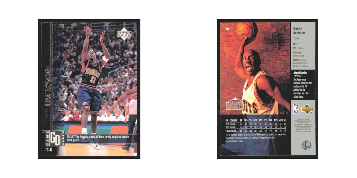 Bobby Jackson 1997 Upper Deck #210 Denver Nuggets Basketball Card NM