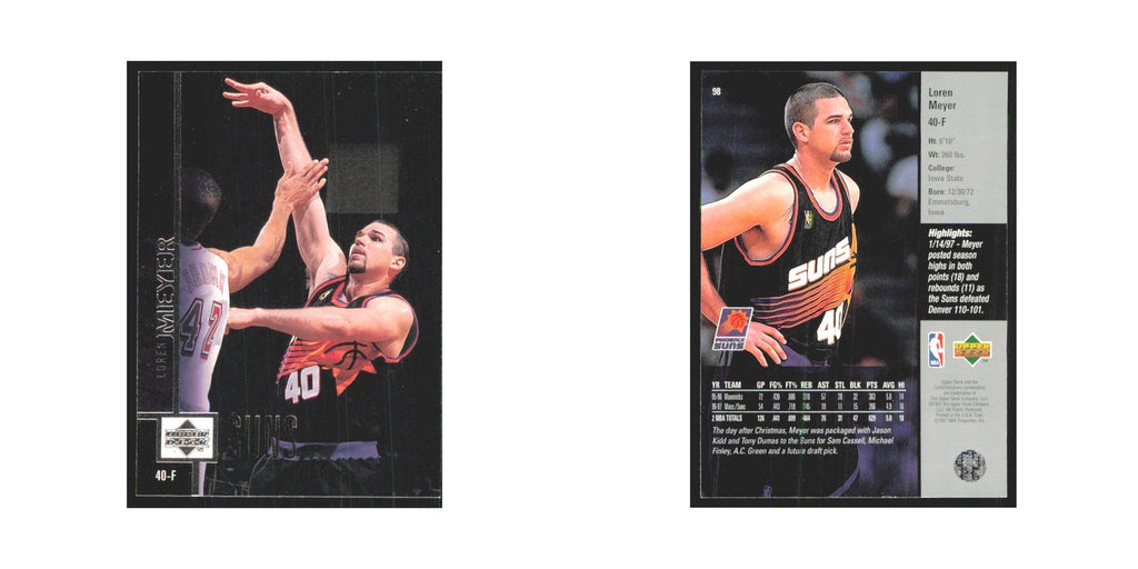 Loren Meyer 1997 Upper Deck #98 Phoenix Suns Basketball Card NM