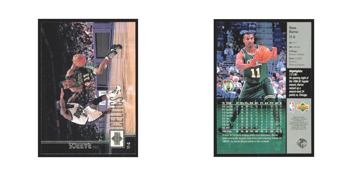 Dana Barros 1997 Upper Deck #5 Boston Celtics Basketball Card NM