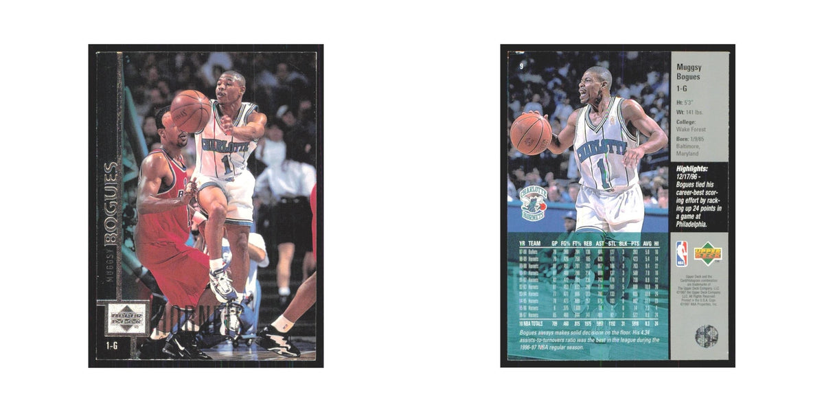 Muggsy Bogues 1997 Upper Deck #9 Charlotte Hornets Basketball Card NM
