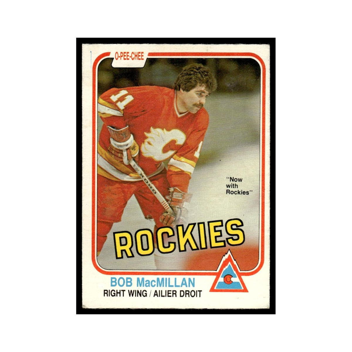 Bob MacMillan 1981 O-Pee-Chee #46 Colorado Rockies Hockey Card EX