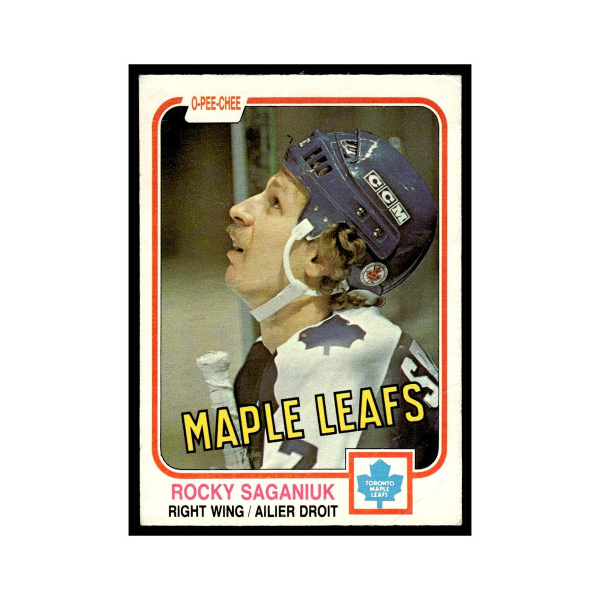 Rocky Saganiuk 1981 O-Pee-Chee (Damaged) #323 Toronto Maple Leafs Hockey Card VG