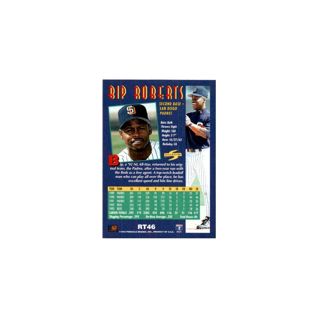 Bip Roberts 1994 Score Rookie & Traded #RT46 San Diego Padres Baseball Card NM
