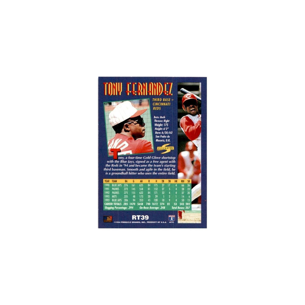 Tony Fernandez 1994 Score Rookie & Traded #RT39 Cincinnati Reds Baseball Card NM