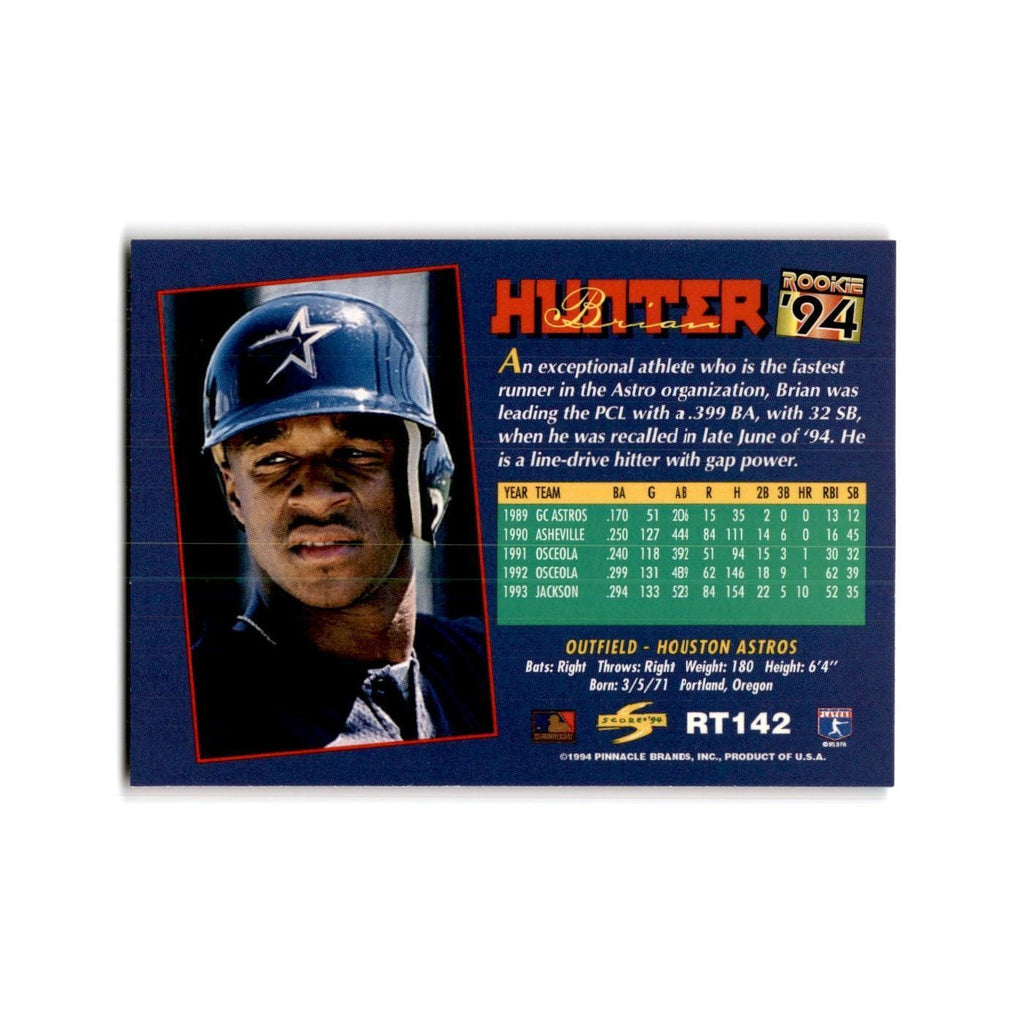 Brian Hunter Rookie 1994 Score Rookie & Traded #RT142 Houston Astros NM
