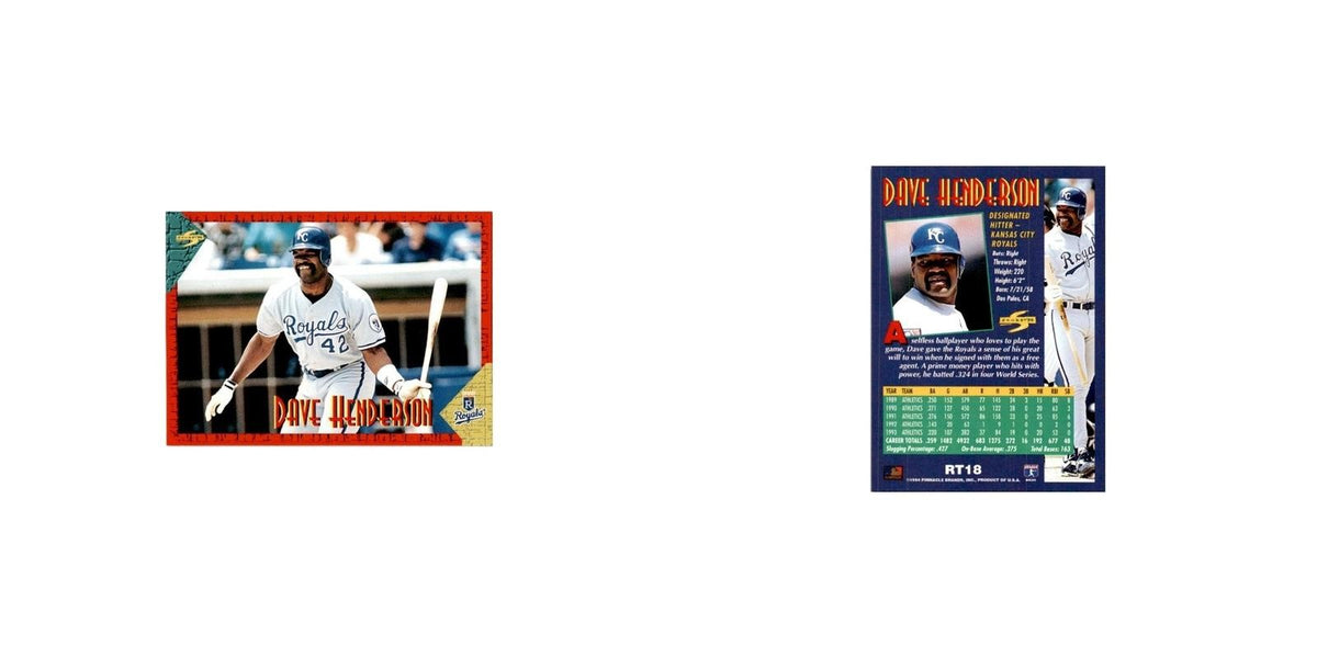 Dave Henderson 1994 Score Rookie & Traded #RT18 Kansas City Royals NM