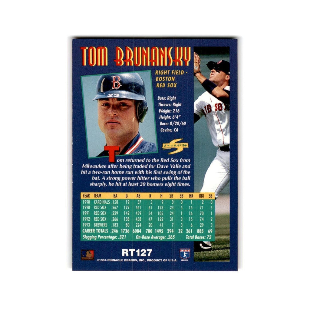 Tom Brunansky Rookie 1994 Score Rookie & Traded #RT127 Boston Red Sox NM