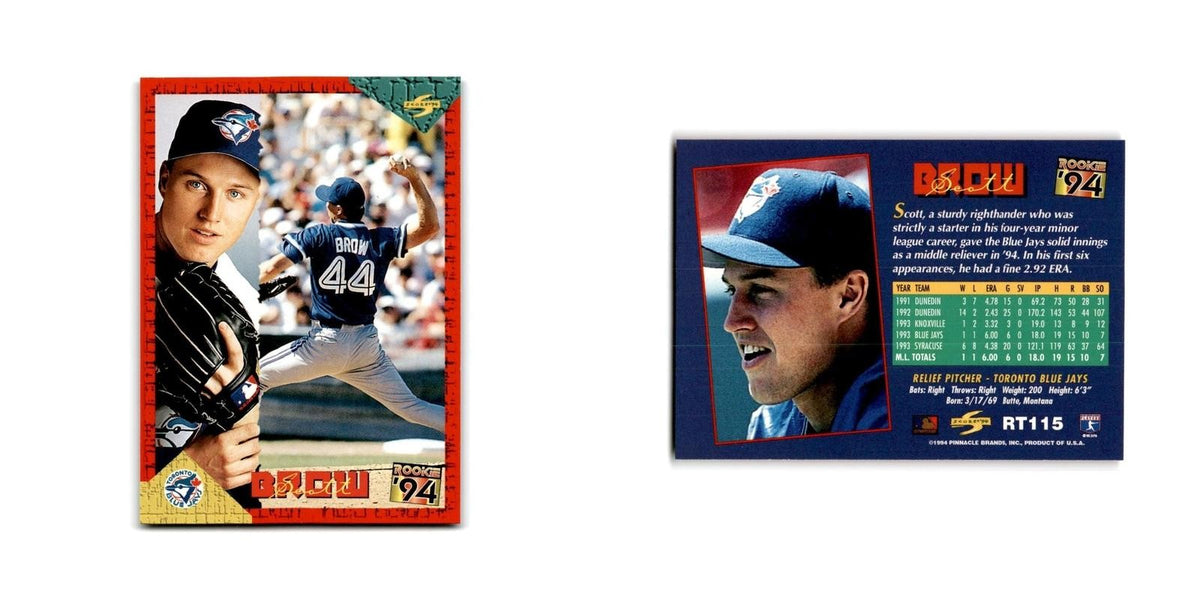 Scott Brow Rookie 1994 Score Rookie & Traded #RT115 Toronto Blue Jays NM