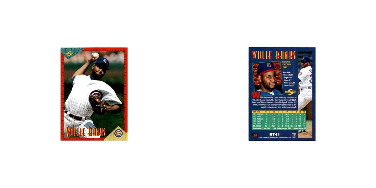 Willie Banks 1994 Score Rookie & Traded #RT41 Chicago Cubs Baseball Card NM