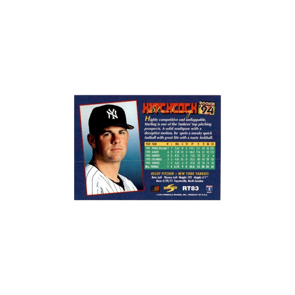 Sterling Hitchcock Rookie 1994 Score Rookie & Traded #RT83 New York Yankees NM