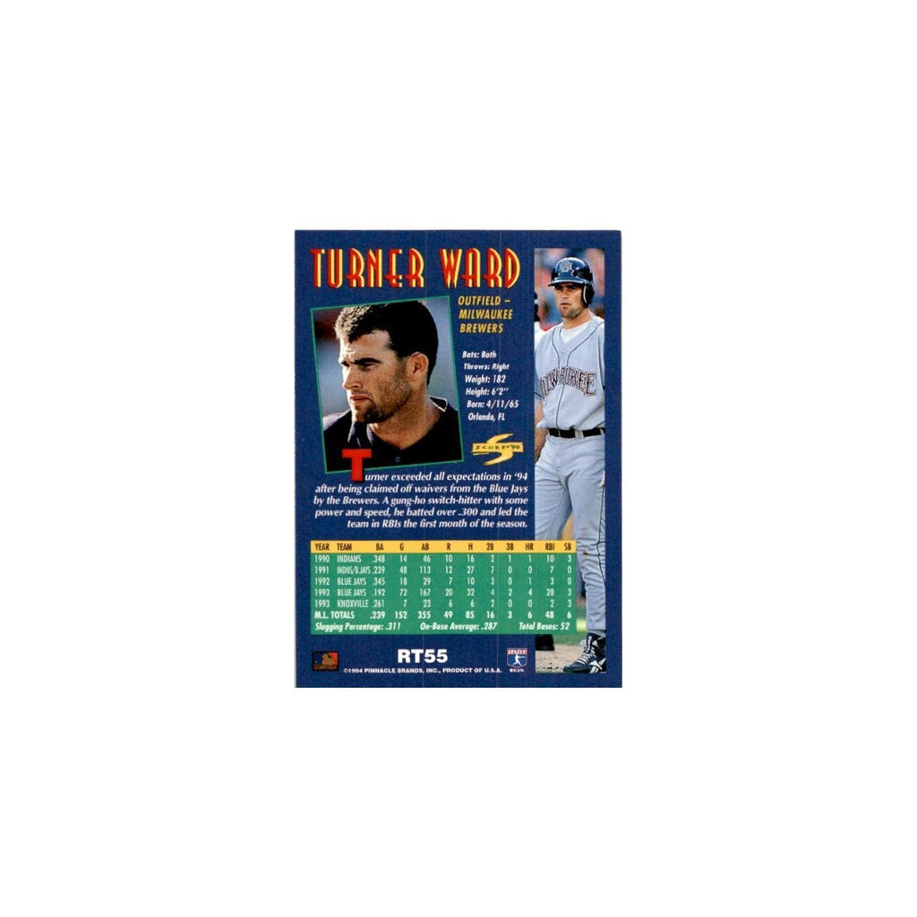 Turner Ward 1994 Score Rookie & Traded #RT55 Milwaukee Brewers Baseball Card NM