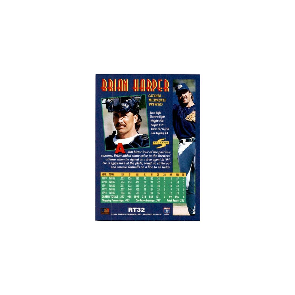 Brian Harper 1994 Score Rookie & Traded #RT32 Milwaukee Brewers Baseball Card NM