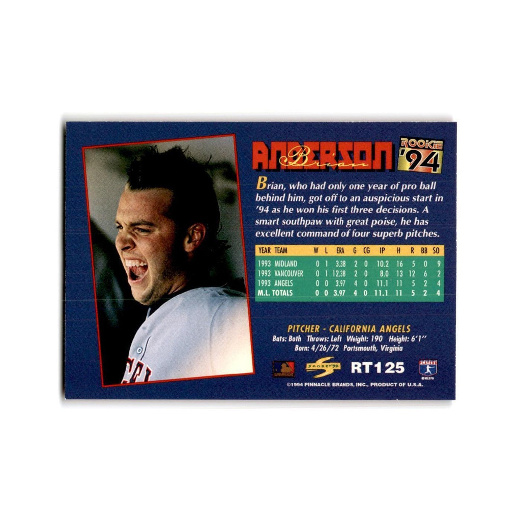 Brian Anderson Rookie 1994 Score Rookie & Traded #RT125 California Angels NM