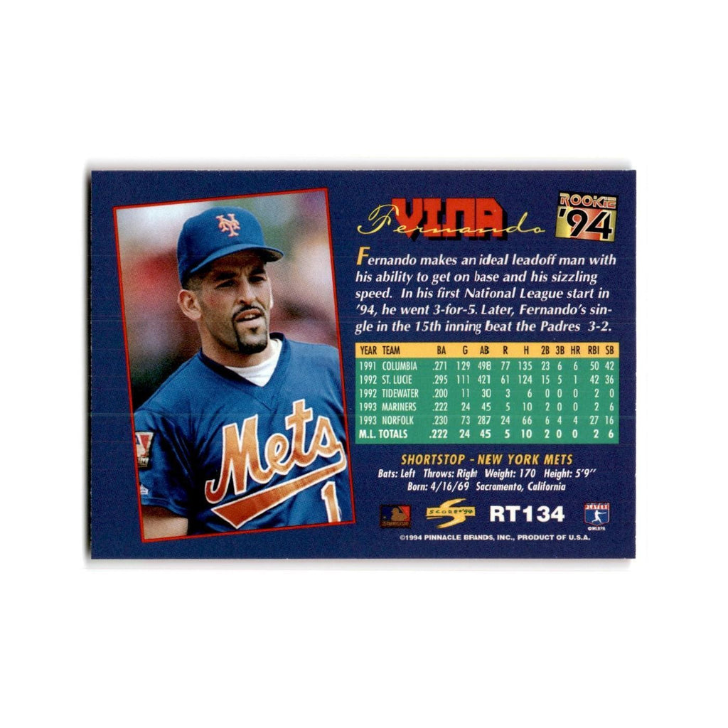 Fernando Vina Rookie 1994 Score Rookie & Traded #RT134 New York Mets NM