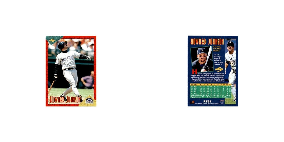 Howard Johnson 1994 Score Rookie & Traded #RT63 Colorado Rockies NM