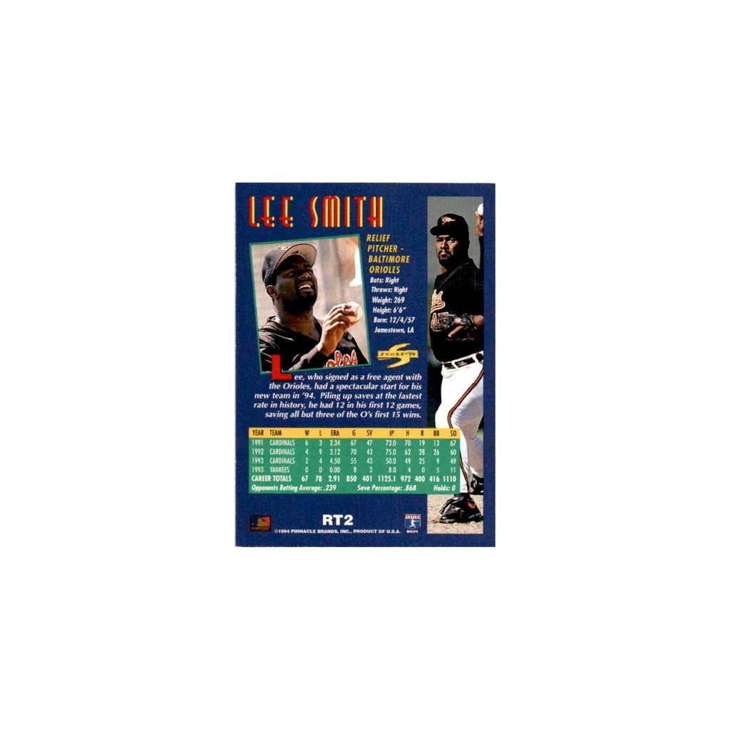 Lee Smith 1994 Score Rookie & Traded #RT2 Baltimore Orioles Baseball Card NM