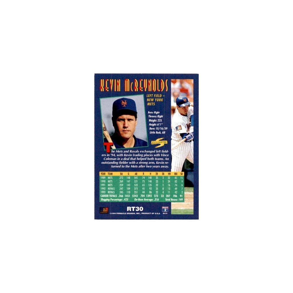 Kevin McReynolds 1994 Score Rookie & Traded #RT30 New York Mets Baseball Card NM