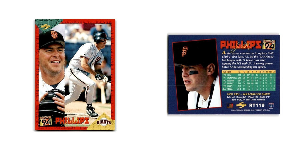 J.R. Phillips Rookie 1994 Score Rookie & Traded #RT118 San Francisco Giants NM