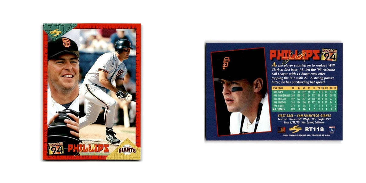 J.R. Phillips Rookie 1994 Score Rookie & Traded #RT118 San Francisco Giants NM
