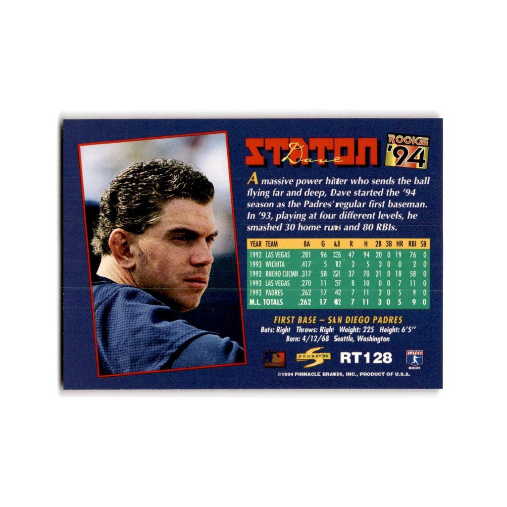 Dave Stanton Rookie 1994 Score Rookie & Traded #RT128 San Diego Padres NM
