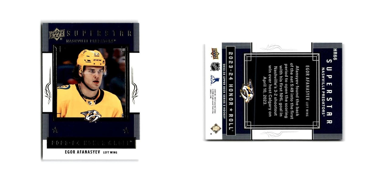 2023 Upper Deck Honor Roll Egor Afanasyev Nashville Predators #HR66