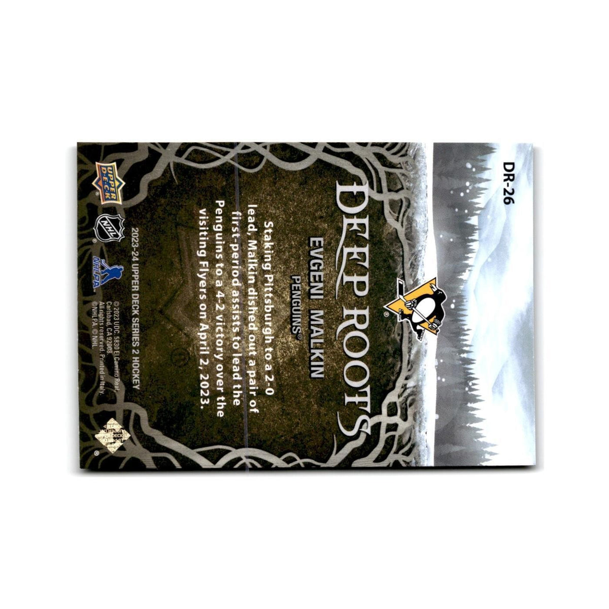 2023 Upper Deck Deep Roots Evgeni Malkin Pittsburgh Penguins #DR-26
