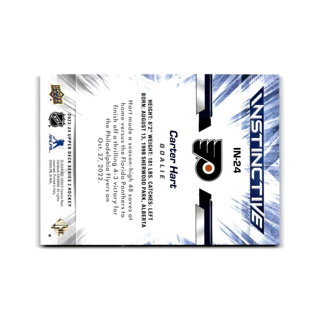 2023 Upper Deck Instinctive Carter Hart Philadelphia Flyers #IN-24