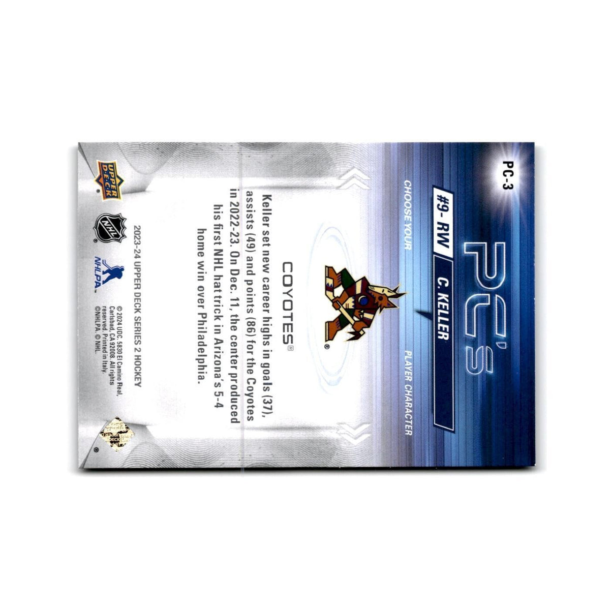 2023 Upper Deck PC's Clayton Keller Arizona Coyotes #PC-3