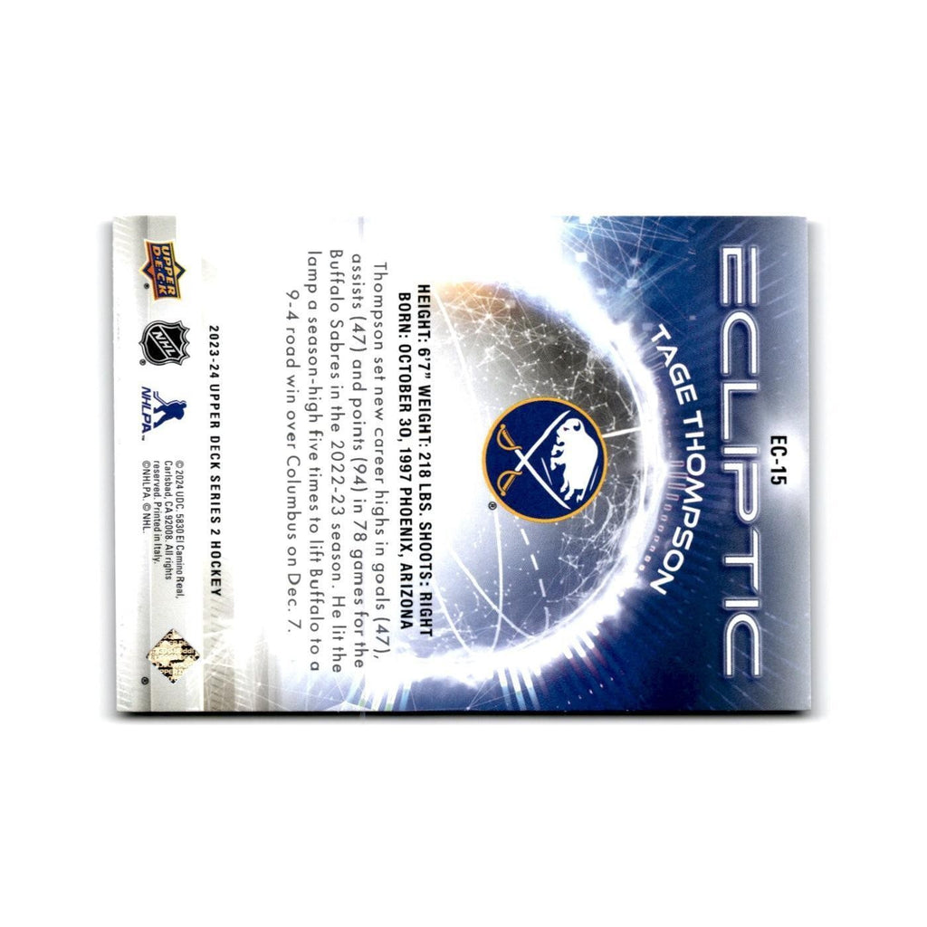 2023 Upper Deck Ecliptic Tage Thompson Buffalo Sabres #EC-15
