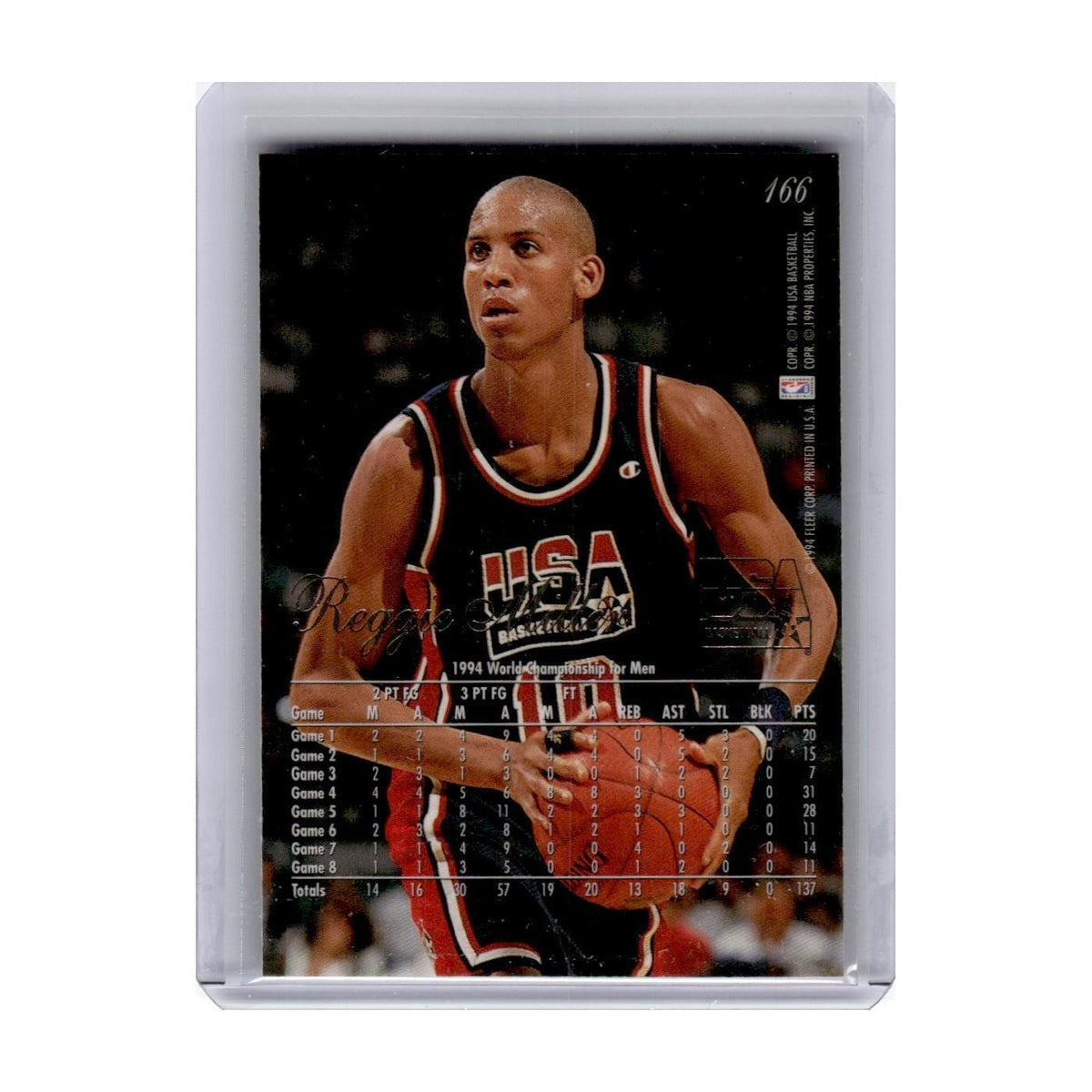 1994 Flair Reggie Miller USA #166