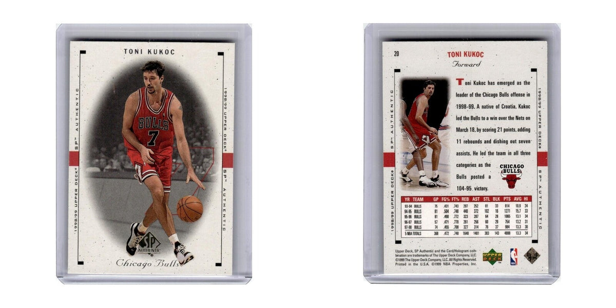 1998 SP Authentic Toni Kukoc Bulls #20