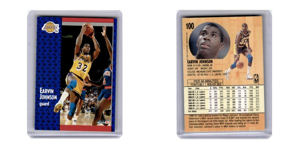 1991 Fleer Earvin Johnson Lakers #100