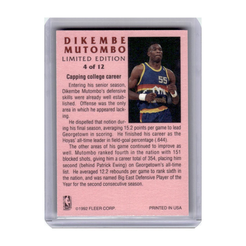 1992 Fleer Dikembe Mutombo Nuggets #4