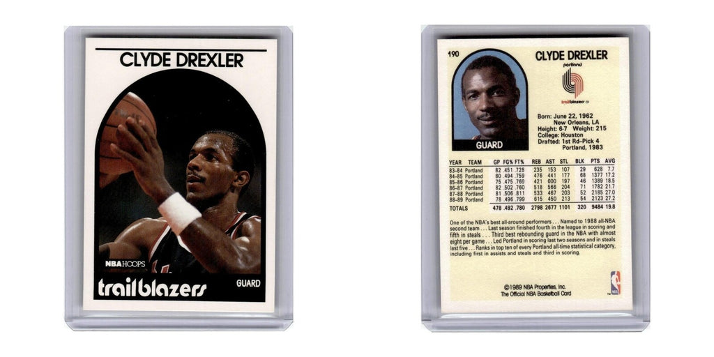 1989 Hoops Clyde Drexler Blazers #190