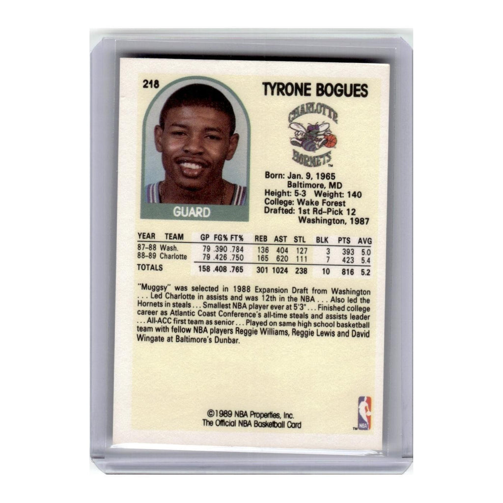 1989 Hoops Tyrone Bogues Hornets #218