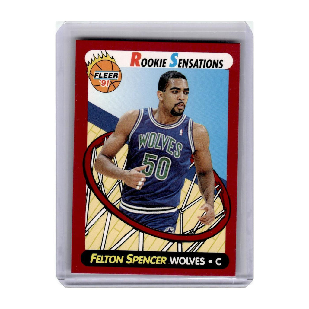 1991 Fleer Rookie Sensations Felton Spencer Timberwolves #6