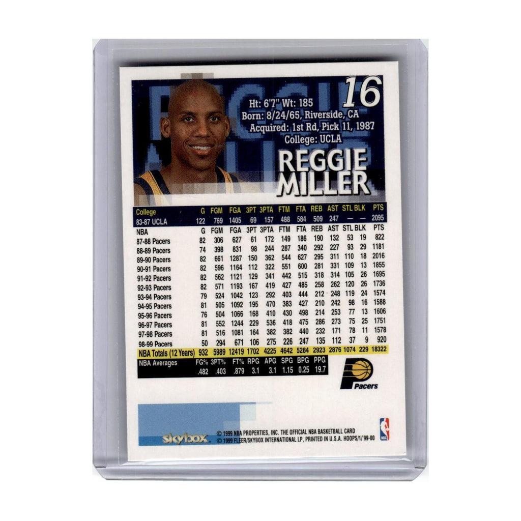 1999 Hoops Reggie Miller Pacers #16