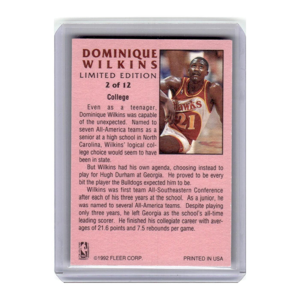 1992 Fleer Dominique Wilkins Hawks #2