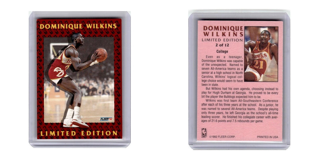 1992 Fleer Dominique Wilkins Hawks #2