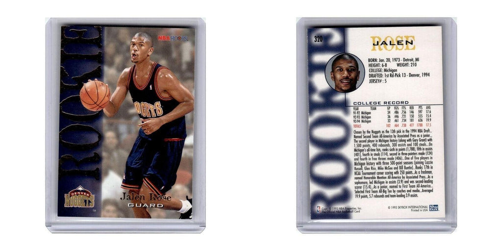 1994 Hoops Jalen Rose RC Nuggets #320