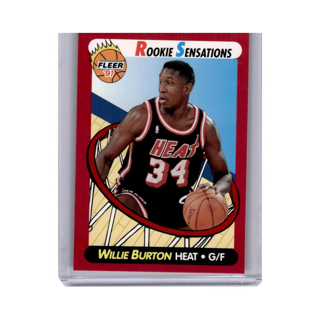 1991 Fleer Rookie Sensations Willie Burton Heat #7