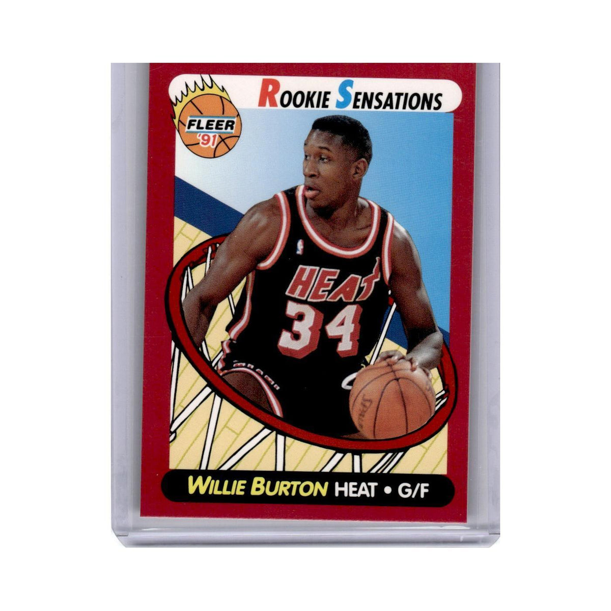 1991 Fleer Rookie Sensations Willie Burton Heat #7