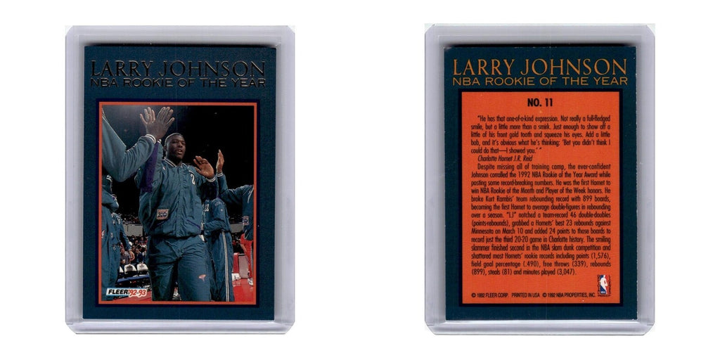 1992 Fleer Larry Johnson Hornets #11