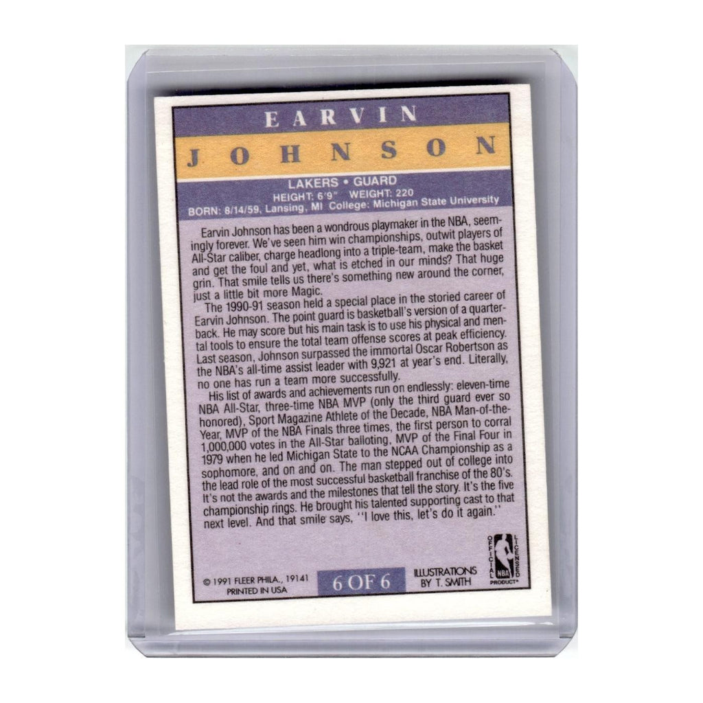 1991 Fleer Earvin Johnson Lakers #6